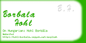 borbala hohl business card